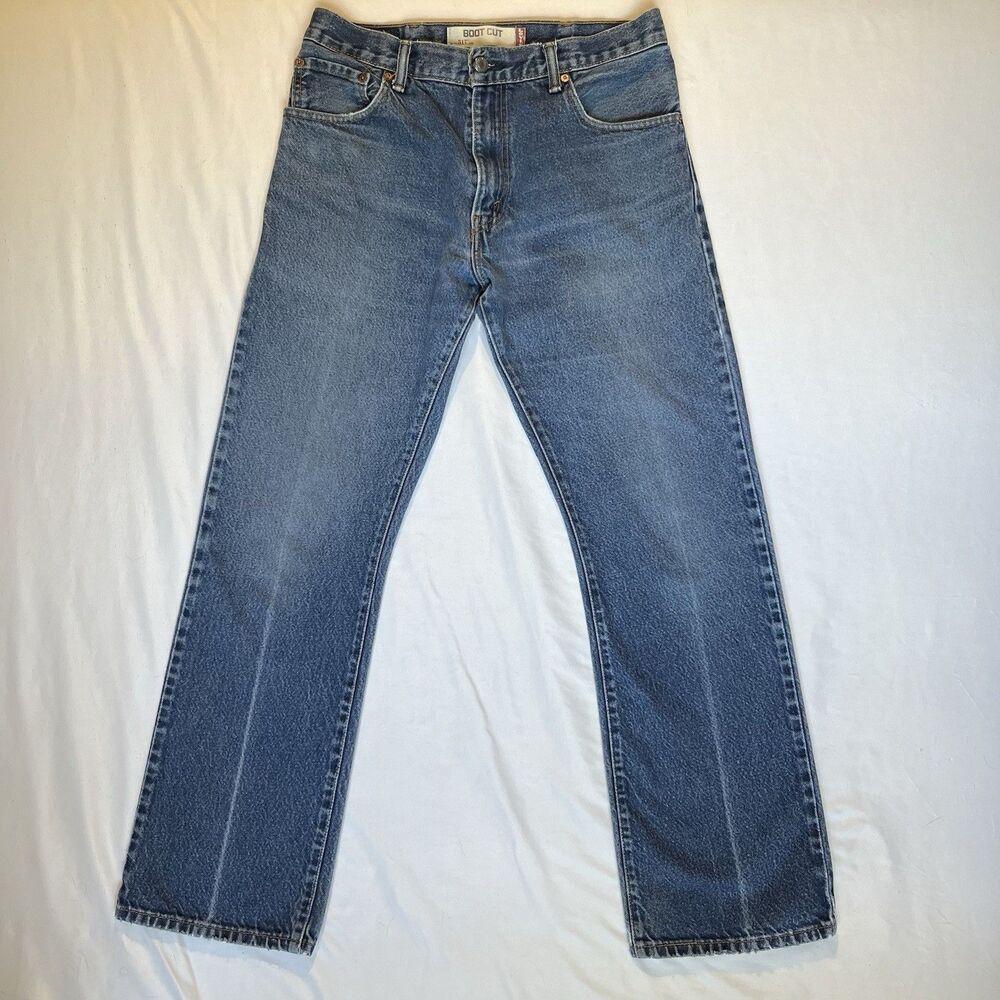 Y2K Levis 517 Jeans Mens 32x32 Blue Bootcut Denim Pants Western Faded Vintage